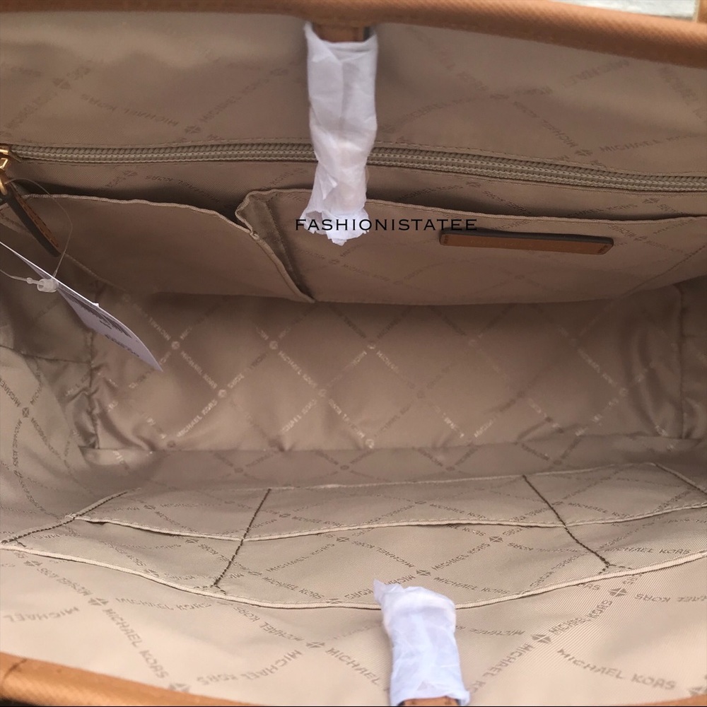 Michael Kors Medium Jet set travel brown tote - Picture 2 of 8